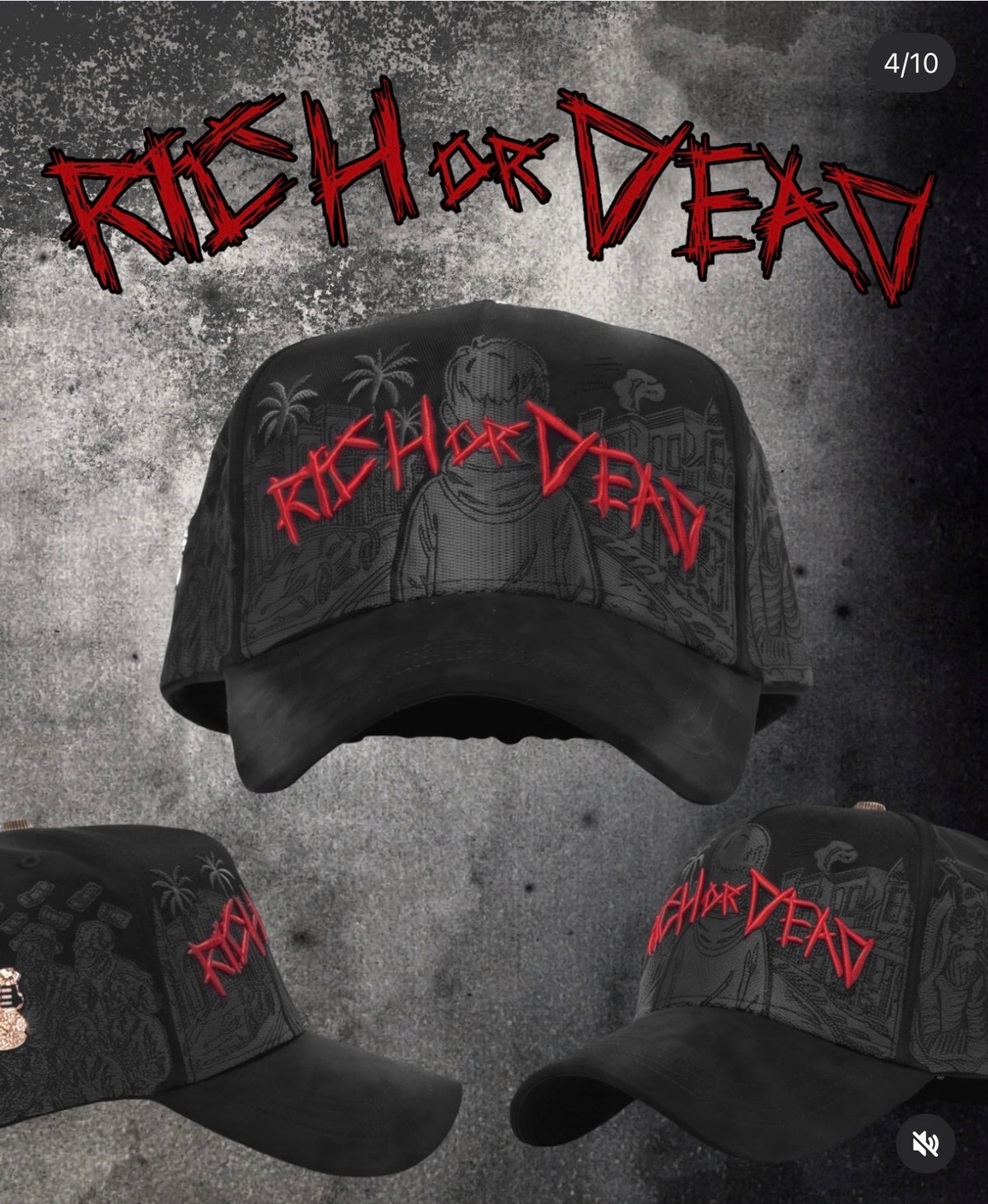RICH OR DEAD /solo gorra